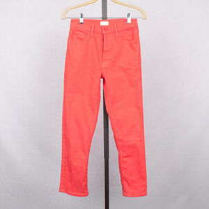 Mother The Tomcat Jeans Button Fly Play Date in Paradise Pink Women's Size 24